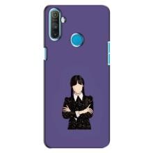 Чехлы Венсдей на Realme C3 Уэнсдей (AlphaPrint) (Уэнздей в черном)