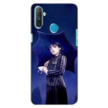 Чехлы Венсдей на Realme C3 Уэнсдей (AlphaPrint) (Уэнздей с зонтом)