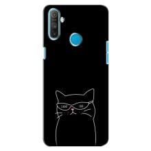 Чехол с рисунком кот на Realme C3 – Равнодушный кот