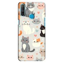 Чехол с рисунком кот на Realme C3 – Коллаж котов