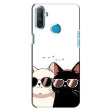 Чехол с рисунком кот на Realme C3 – Коты в очках