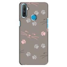 Чехол с рисунком кот на Realme C3 – Лапы и усы