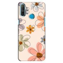 Чохол з квітковим принтом на Рілмі C3 – Кольорові квіти