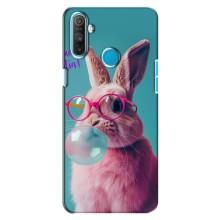 Чохол з принтом стильні тварини для Рілмі C3 – Кролик в окулярах