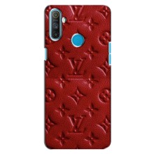 Текстурный Чехол Louis Vuitton для Реалми С3 (Красный ЛВ)