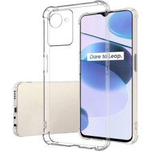 TPU чехол GETMAN Ease logo усиленные углы Full Camera для Realme C30 – Прозрачный