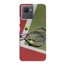 Чехлы с принтом Спортивная тематика для Realme C30 (Ракетки теннис)