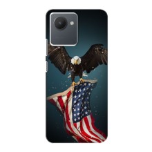 Чехол Флаг USA для Realme C30 – Орел и флаг