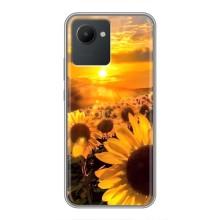 Чохол з Квітами для Realme C30 (поле соняшників)