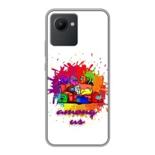 Чехол Амонг Ас для Realme C30 (AlphaPrint) (Яркий АмонгАс)