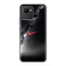 Чехол для Realme C30 - с принтом Найк (AlphaPrint) (Найк красный)