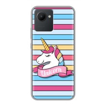 Чехол для Реалми С30 - (Единорожки - Новинки) (AlphaPrint) (Unicorn)