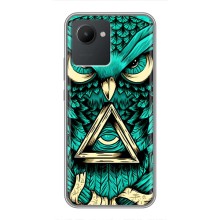 Чехол с птицами на Realme C30 (VPrint) (Сова с глазом)