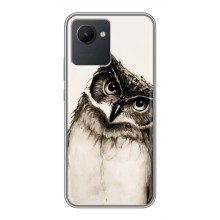 Чехол с птицами на Realme C30 (VPrint) (Сова)