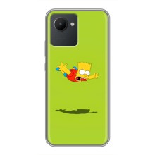 Чехол с Симпсонами для Realme C30 (VPrint) (Барт Симпсон)