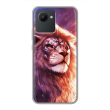 Чехол со Львом для Realme C30 (VPrint) (Красочный Лев)