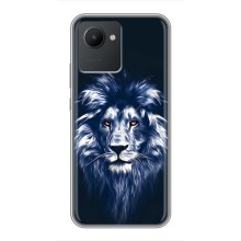 Чехол со Львом для Realme C30 (VPrint) (Синий Лев)