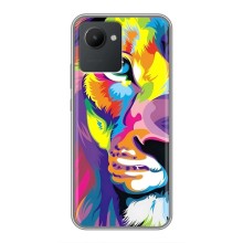 Чехол со Львом для Realme C30 (VPrint) (Яркий Лев)
