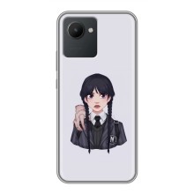 Чехлы Венсдей на Realme C30 Уэнсдей (AlphaPrint) (Уэнздей и Вещь)