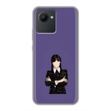 Чехлы Венсдей на Realme C30 Уэнсдей (AlphaPrint) (Уэнздей в черном)