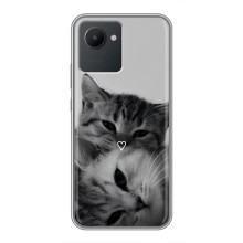 Чехол с рисунком кот на Realme C30 (Пара котов)