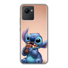 Чехол с рисунком Стич для Realme C30 – Стич с шоколадом