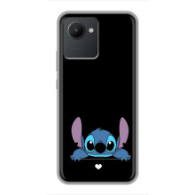 Чохол з принтом Стіч на Realme C30 – Стіч на чорному