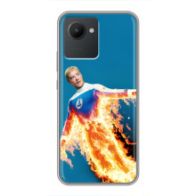 Чохол з принтом Фантастична четвірка для Realme C30 – Людина-факел