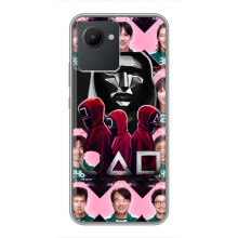 Чехол Гра в кальмара для Realme C30 – Персонажи игры кальмара