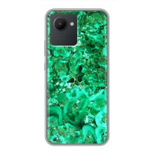 Мраморний чехол на Realme C30 (VPrint) (Салатовий Мрамор)