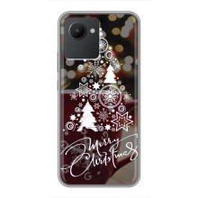 Рождественские Чехлы для Realme C30 (VPrint) (Елочка узорная)