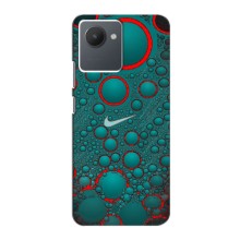 Силиконовый Чехол на Realme C30 с картинкой Nike (Найк зеленый)