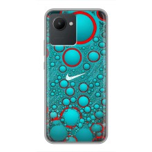 Силиконовый Чехол на Realme C30 с картинкой Nike (Найк зеленый)