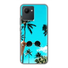 Силиконовый чехол с КАРТИНКАМИ лето для Realme C30 (AlphaPrint) (Взгляд лето)