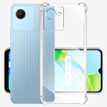 TPU чехол GETMAN Ease logo усиленные углы Full Camera для Realme C30s – Прозрачный
