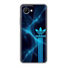 Чехлы Адидас для Realme C30s (AlphaPrint) (Синий Адидас)