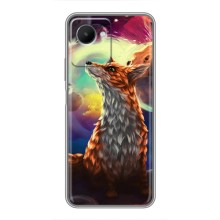 Чехлы с картинкой Лисички для Realme C30s (VPrint) (Лисица в космосе)