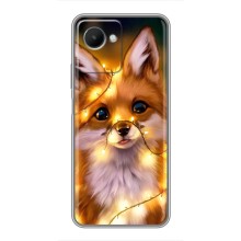 Чехлы с картинкой Лисички для Realme C30s (VPrint) (Лисичка в гирляндах)