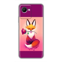 Чехлы с картинкой Лисички для Realme C30s (VPrint) (Лисичка с розочкой)