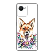 Чехлы с картинкой Лисички для Realme C30s (VPrint) (Веселая лисичка)
