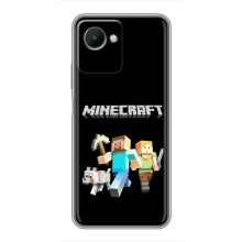 Чехол Майнкрафт на Realme C30s (AlphaPrint) Minecraft (герои Minecraft)