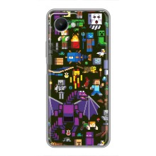 Чехол Майнкрафт на Realme C30s (AlphaPrint) Minecraft (Коллаж Майнкрафт)