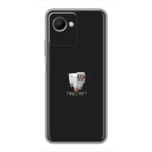 Чехол Майнкрафт на Realme C30s (AlphaPrint) Minecraft (Овечка Майнкрафт)
