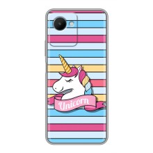 Чехол для Реалми С30s - (Единорожки - Новинки) (AlphaPrint) (Unicorn)