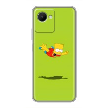 Чехол с Симпсонами для Realme C30s (VPrint) (Барт Симпсон)