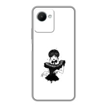 Чехлы Венсдей на Realme C30s Уэнсдей (AlphaPrint) (танец Уэнздей)