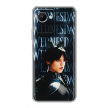 Чехлы Венсдей на Realme C30s Уэнсдей (AlphaPrint) (Уэнздей кошка)