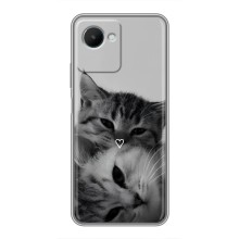 Чехол с рисунком кот на Realme C30s (Пара котов)