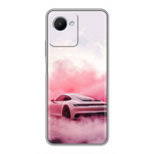 Чехол с авто Порше для Realme C30s – Розовый Порше