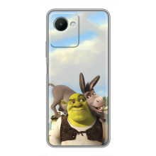 Чехол с мультфильмом Шрек на Realme C30s – Шрек и осел